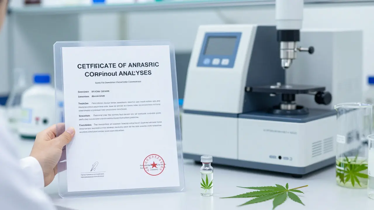 Laboratoř s certifikátem analýzy pro kontrolu kvality CBD