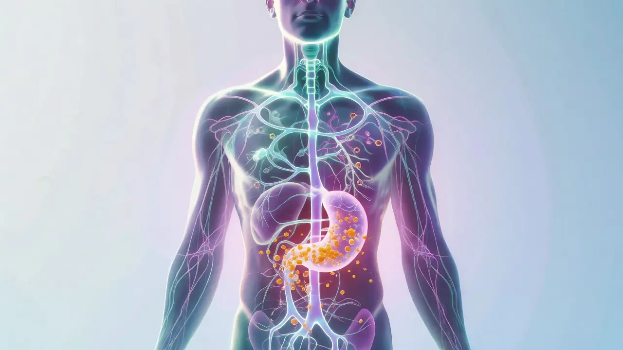 Ilustrace interakce CBD s endokanabinoidním systémem těla